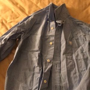 Blue ariat boys medium shirt